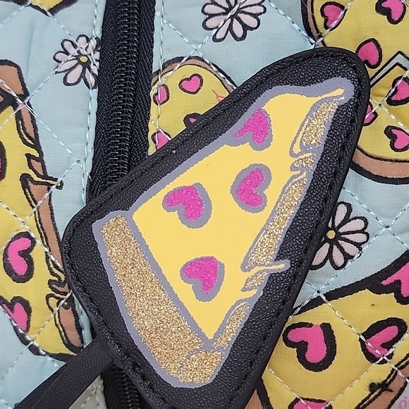 Betsey Johnson Pizza Backpack Back to School Pizza Lover Fun Artists Design - Picture 2 of 6